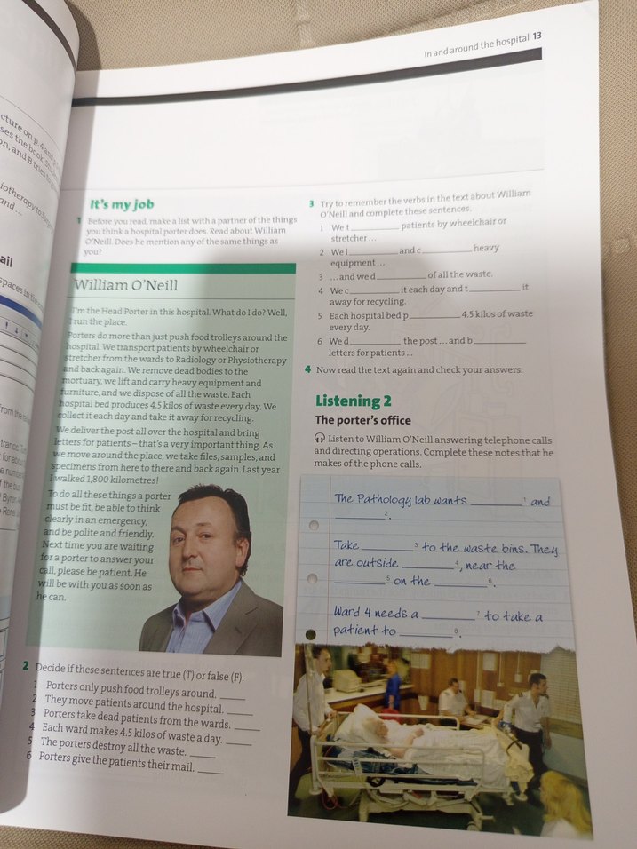 Oxford English for Careers Nursing 1 Kitabı - Görsel 2