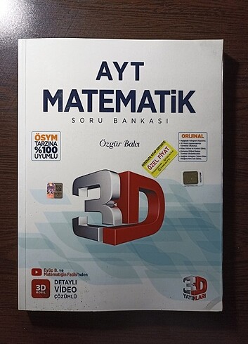 3D yayınları AYT MATEMATİK 