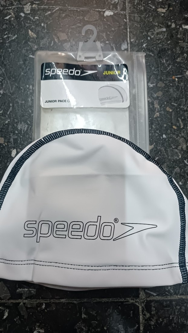 Speedo Junior Beyaz Baskılı Yüzücü Bonesi - Görsel 2