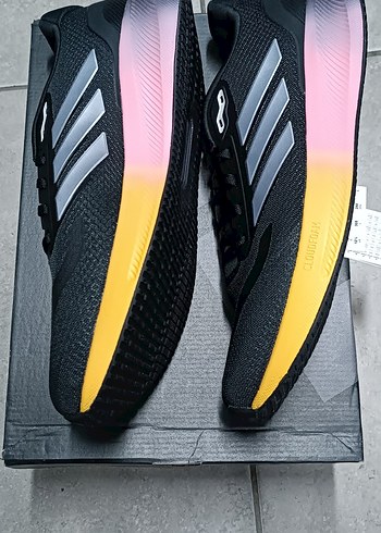 Erkek Siyah Bağcıklı Spor Koşu Ayakkabısı 47 numara - Görsel 6