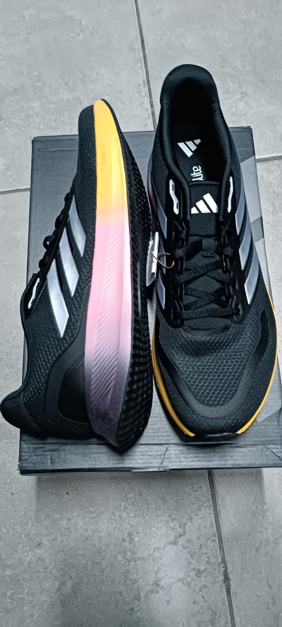 Erkek Siyah Bağcıklı Spor Koşu Ayakkabısı 47 numara - Görsel 2