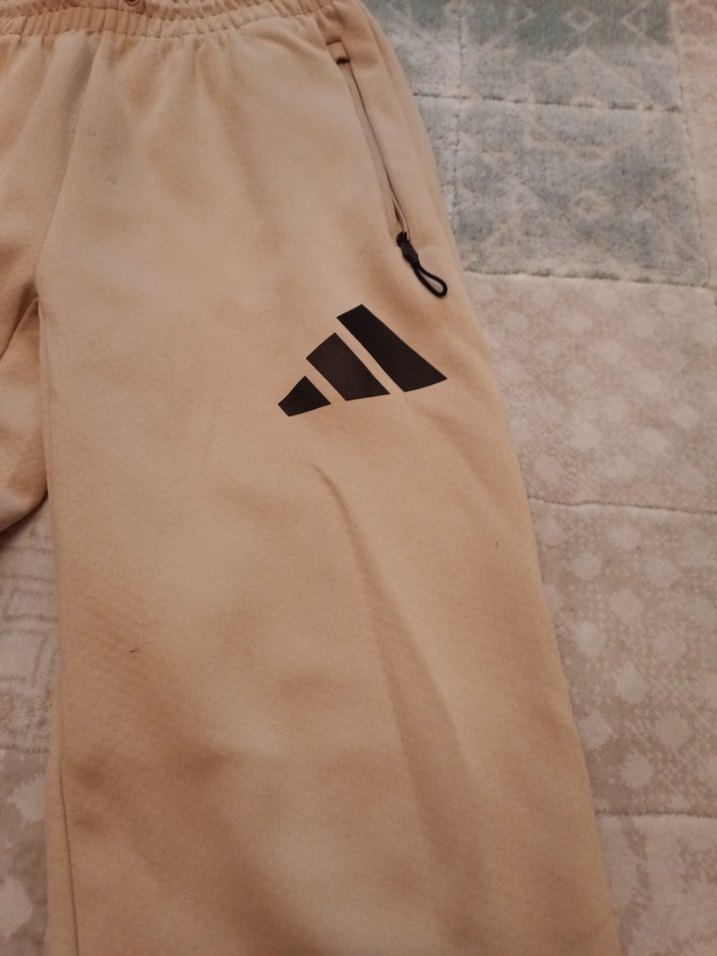 adidayBej Erkek Sporcu Fermuarlı Eşofman Altı - Görsel 2