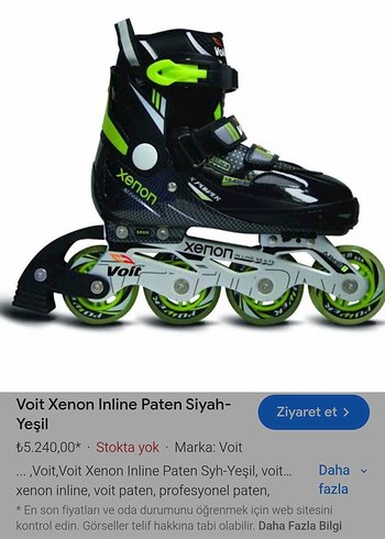 Voit marka siyah erkek paten - Görsel 8