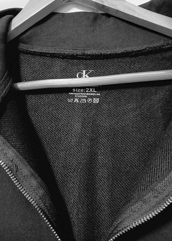 Calvin Klein Siyah Fermuarlı Sweatshirt - Görsel 2