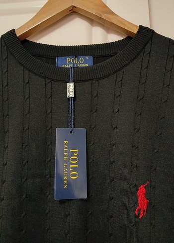 Siyah Polo Ralph Lauren Örgü Erkek Kazak - Görsel 2