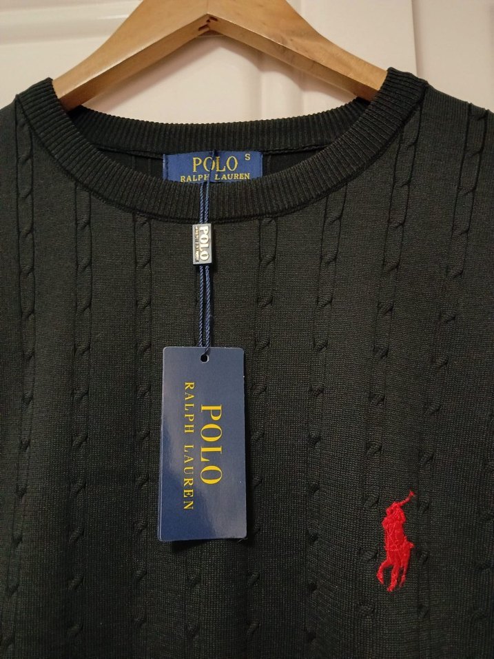 Siyah Polo Ralph Lauren Örgü Erkek Kazak - Görsel 2
