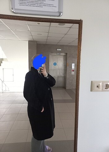46 Beden Kadın siyah kaban