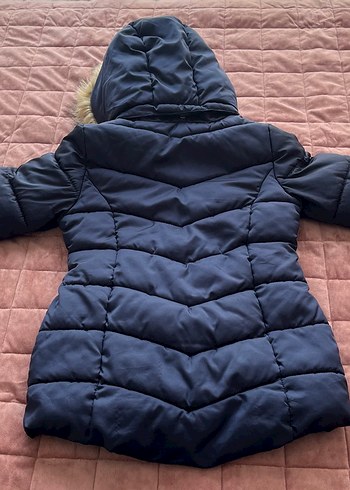 Koyu Mavi, Kürklü, Midi Kadın Mont 5-6 yaş - Görsel 3