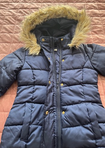 Koyu Mavi, Kürklü, Midi Kadın Mont 5-6 yaş - Görsel 2