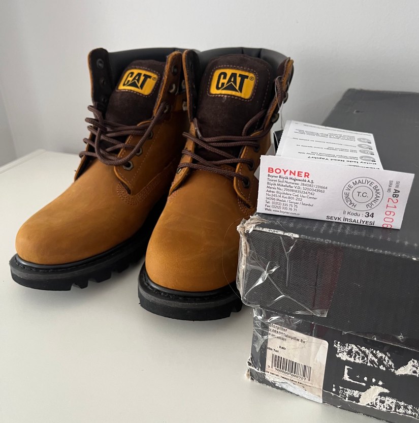 ORİJİNAL FATURALI CAT Kahverengi Deri  Bot(unisex) - Görsel 2