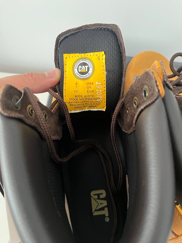 ORİJİNAL FATURALI CAT Kahverengi Deri  Bot(unisex) - Görsel 5