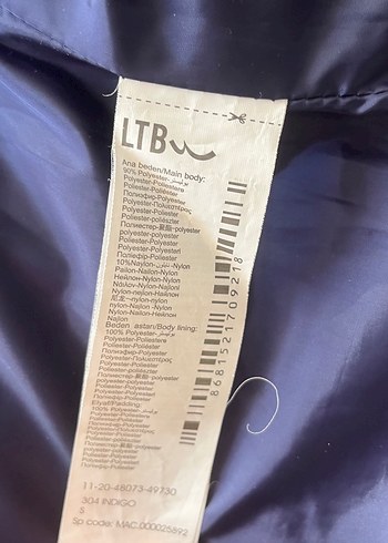 Açık Mavi Erkek Kışlık Mont Kapüşonlu LTB - Görsel 5