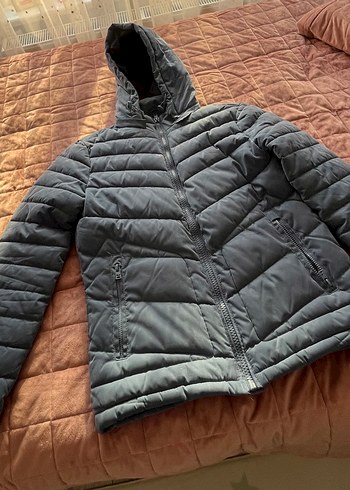 Açık Mavi Erkek Kışlık Mont Kapüşonlu LTB - Görsel 2