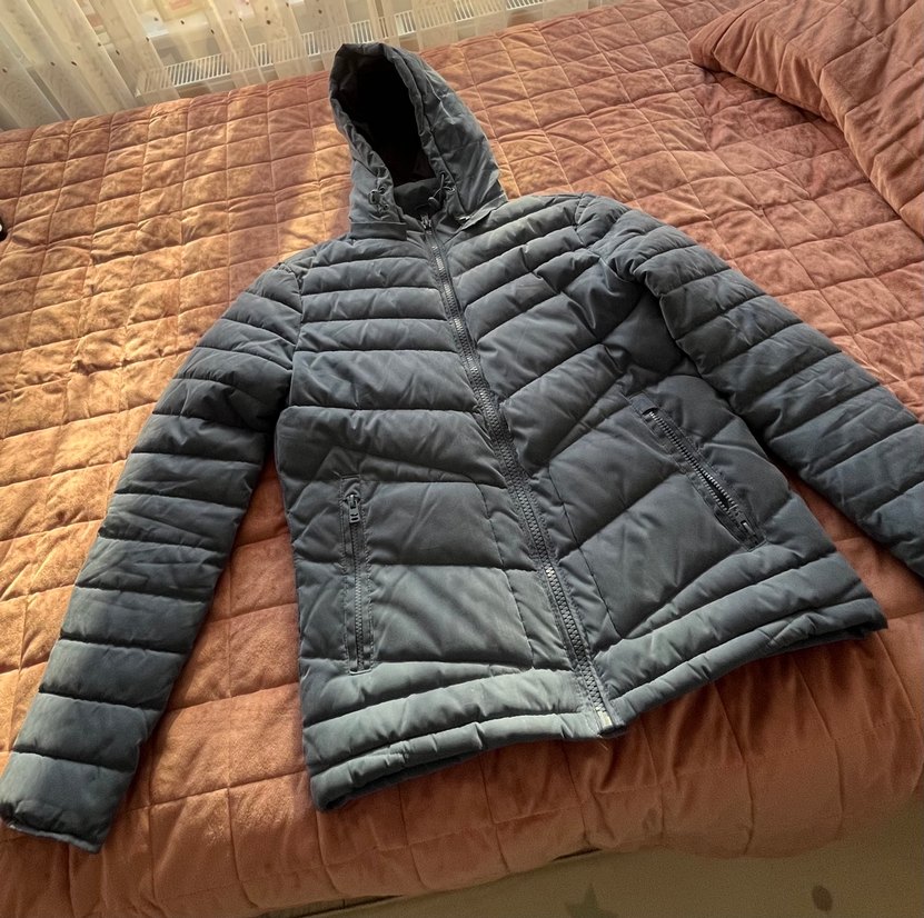 Açık Mavi Erkek Kışlık Mont Kapüşonlu LTB - Görsel 2