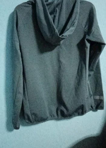 Gri Nike spor kapüşonlu ceket - Görsel 2