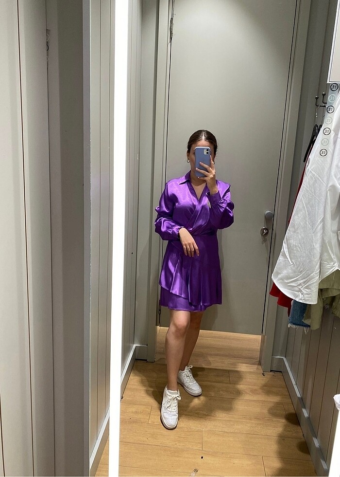 Koton Mor Mini Elbise - Görsel 2