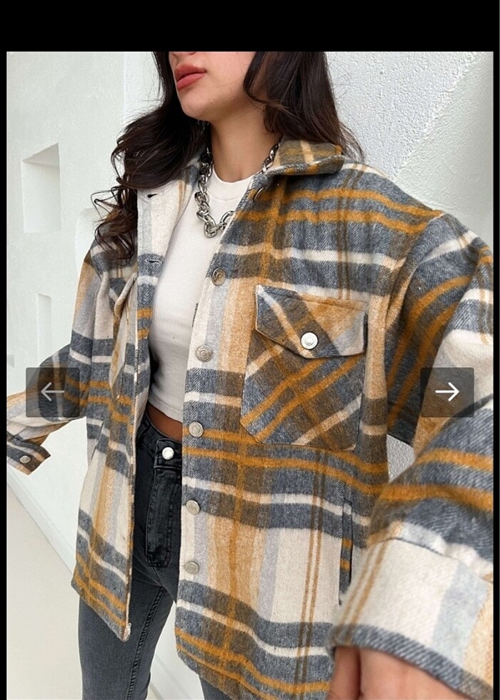 Turuncu Gri Oduncu Gömlek - Görsel 5