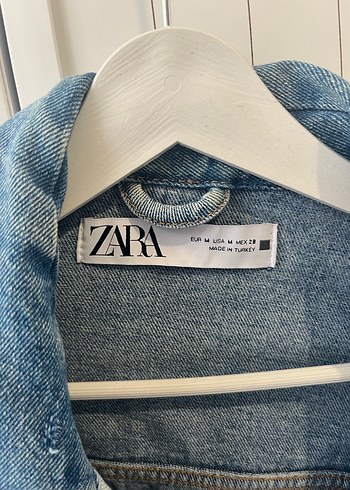 Zara Mavi Denim Kadın Ceket - Görsel 4