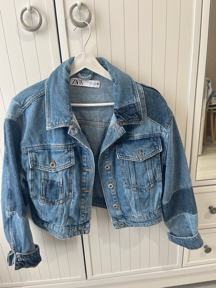 Zara Mavi Denim Kadın Ceket - Görsel 2