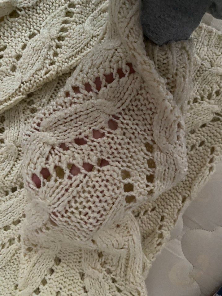 Bej Bohem Uzun Kollu Örgü Kadın Kazak - Görsel 3