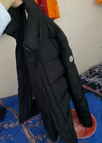 Düğmeli Siyah Midi Kadın Kışlık Ceket - Görsel 4