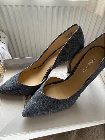 Nine West Nine West Gri Mavi Hafif Simli Stiletto