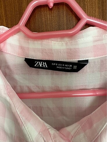 s Beden Zara pötikareli oversize gömlek