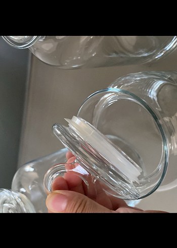 Beden Renk Cam Kapaklı Mutfak Saklama Kavanozları