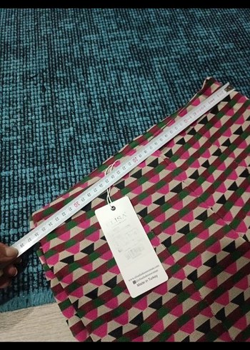 Kadın Çok Renkli Piliseli İspanyol Paça Pantolon - Görsel 5