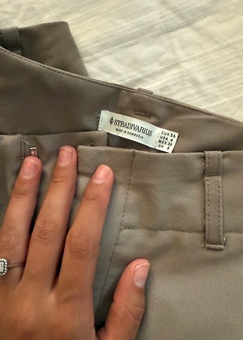 Stradivarius Bej Kadın Kumaş Pantolon