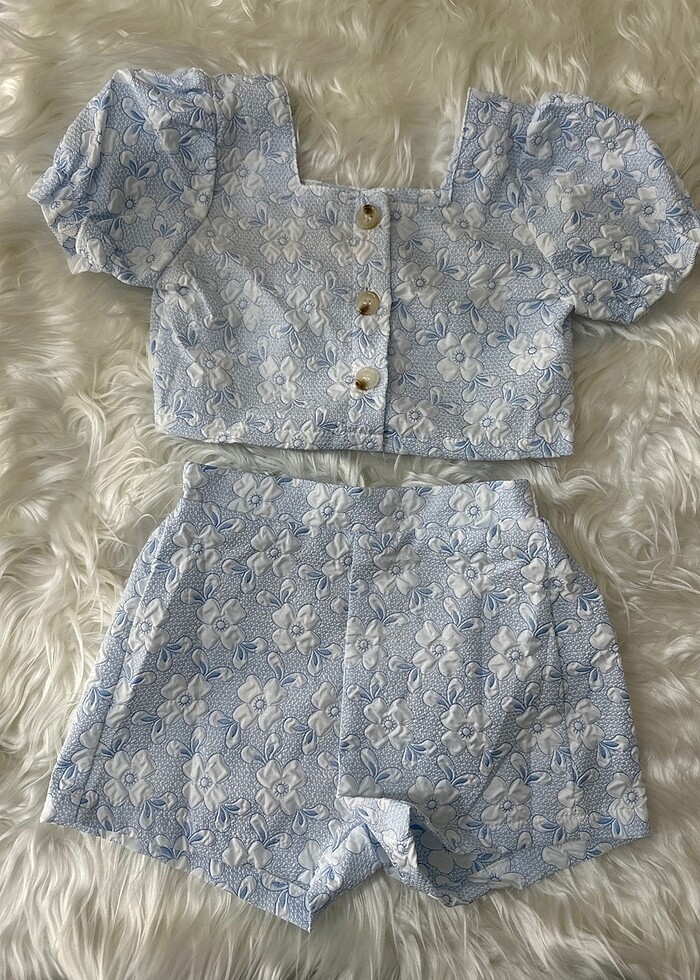 Balon Kollu Crop Takım - Görsel 2