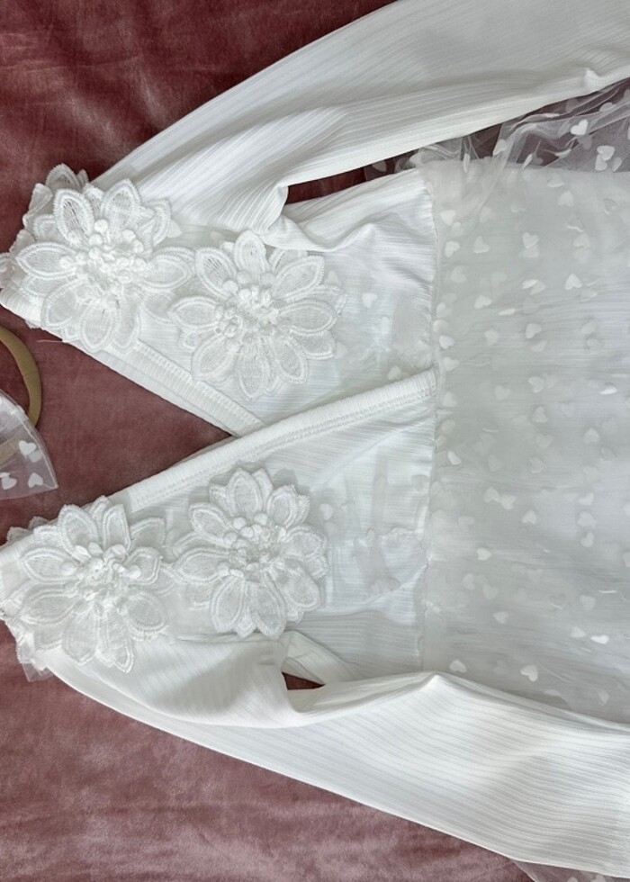 3D Çiçek İşlemeli Tütü Tulum ???? - Görsel 3