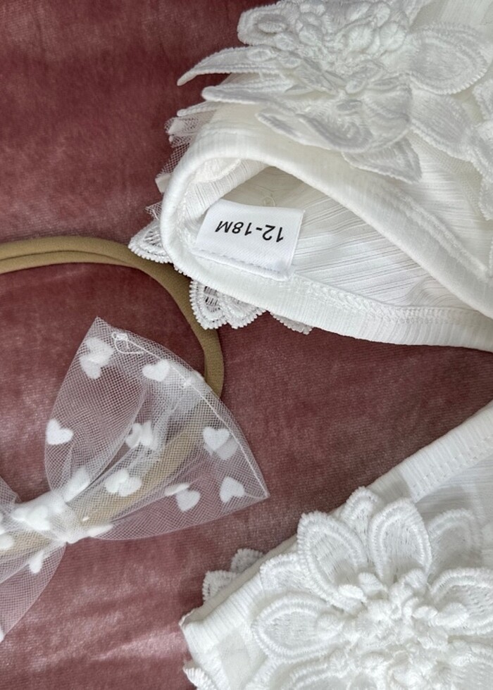 3D Çiçek İşlemeli Tütü Tulum ???? - Görsel 4