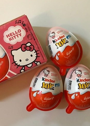 Renkli Hello Kitty Kinder Joy Figür Oyuncak