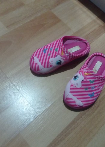 Kızlar için Pembe Zebra Desenli Sıcak Terlik - Görsel 3