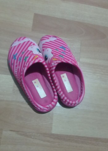 Kızlar için Pembe Zebra Desenli Sıcak Terlik - Görsel 4