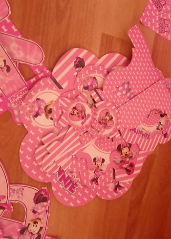 Pembe Minnie Mouse Parti Süsleri - Görsel 4