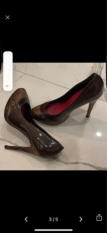 Leopar 36 no topuklu ayakkabı - Görsel 3