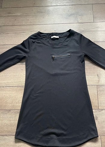 Siyah kumaş M beden Kadın Midi Tunik elbise - Görsel 3