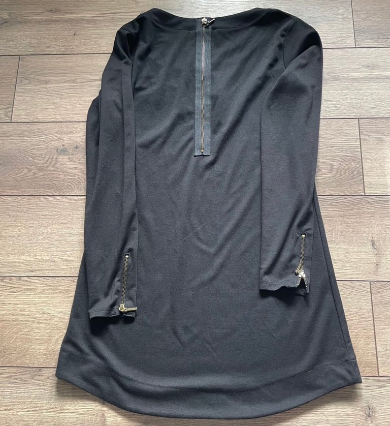 Siyah kumaş M beden Kadın Midi Tunik elbise - Görsel 4