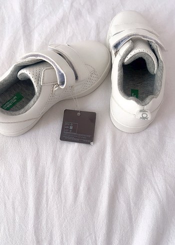 Benetton Gri Detaylı Beyaz Çocuk Spor Ayakkabı - Görsel 4