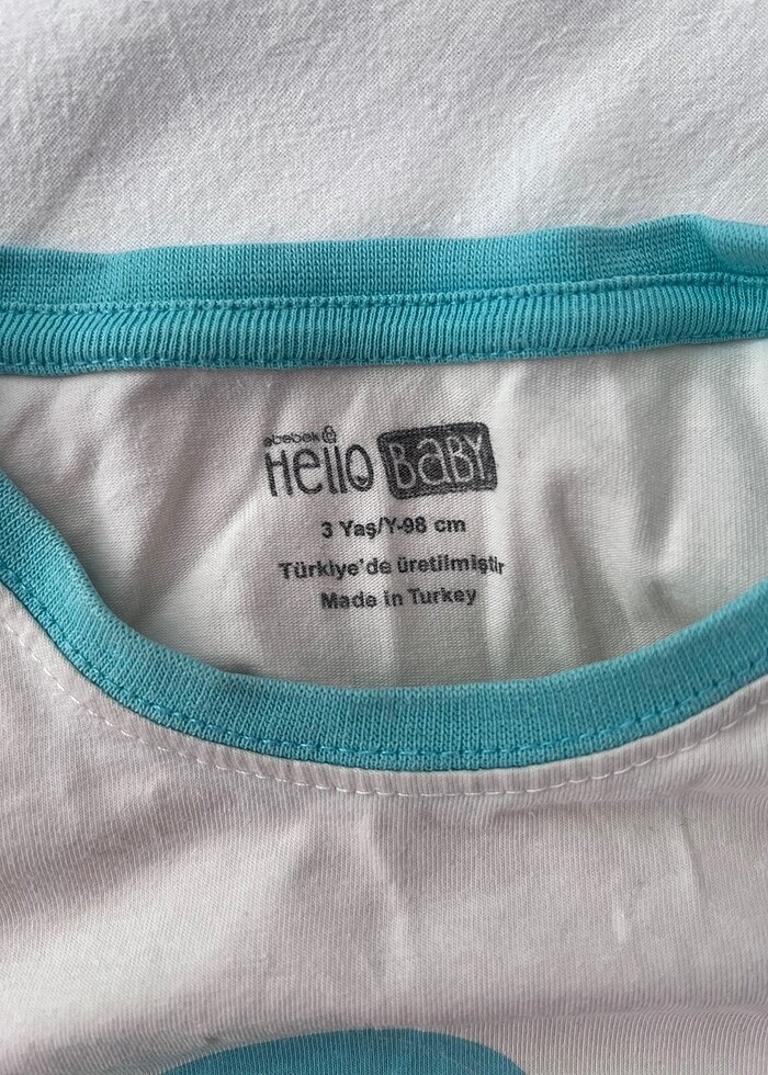 Hello baby 2 Li  erkek bebek şortlu takım - Görsel 4