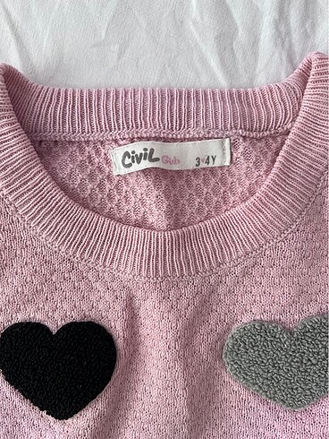 Civil kız çocuk ince kazak - Görsel 5