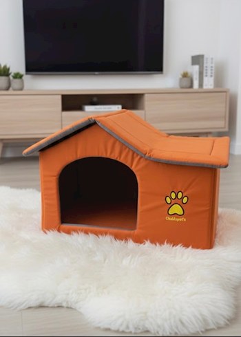 Turuncu Yumuşak Evcil Hayvan Yatağı. - Görsel 2