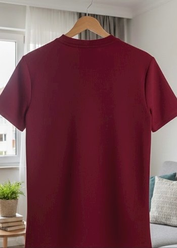 Düğmeli Bordo Hamile Midi Tunik - Görsel 2