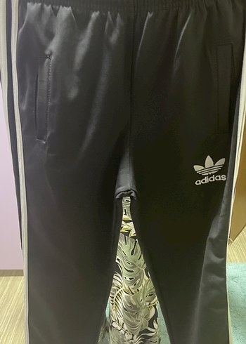 Erkek Siyah Adidas Fermuarlı Eşofman Altı