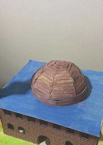 Pastel Kahverengi Minareli Maket - Görsel 2