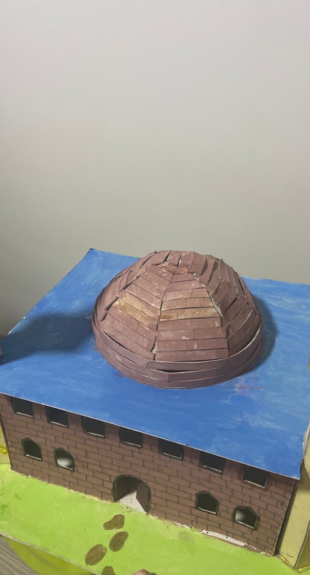 Pastel Kahverengi Minareli Maket - Görsel 2