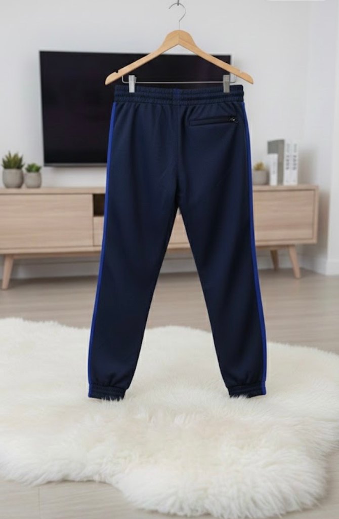 Fermuarlı Erkek Çocuk Mavi Eşofman Altı - Görsel 2