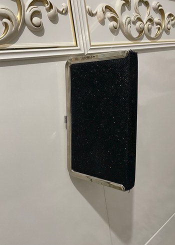 Diğer Zincir Detaylı Siyah Vintage Kadın Portföy Çanta